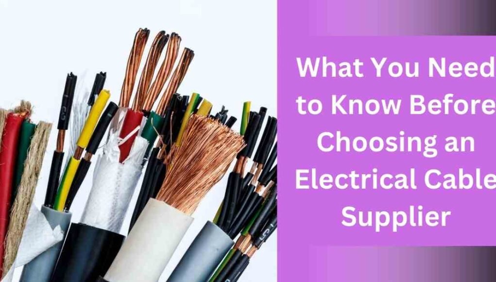 What You Need to Know Before Choosing an Electrical Cable Supplier