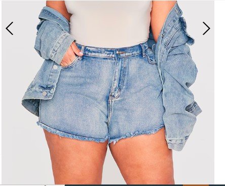 Plus Size Denim Shorts